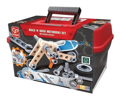 Zestaw konstrukcyjny Hape Build 'N' Drive Zestaw motocyklowy 34 elementy (6943478037991)
