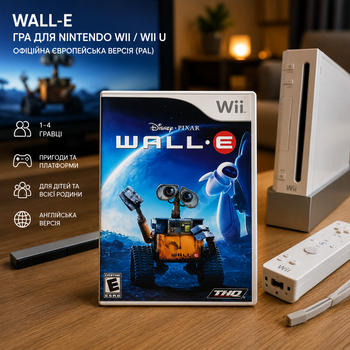Игра WALL-E для Nintendo Wii / Wii U Europe (PAL), английская версия, DVD, 1–4 игрока