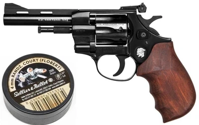 Револьвер під патрон Флобера Weihrauch Arminius HW4 4" Wooden grip (дерев'яна рукоять) + Sellier & Bellot 200шт