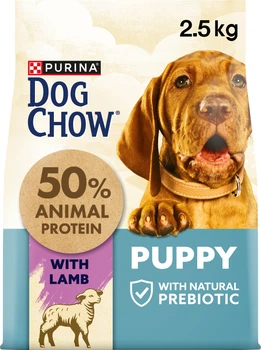 Сухой корм для щенков Purina Dog Chow Puppy до 1 года с ягненком 2.5 кг (7613034488657)