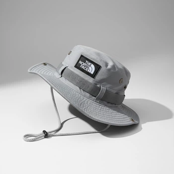 Летняя панама The North Face унисекс с логотипом TNF. Панама ТНФ. Норт Фейс Сірий