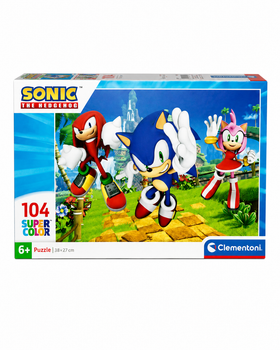 Пазл Clementoni SuperColor Sonic the Hedgehog, 104 элемента, 38×27 см, детский пазл 6+