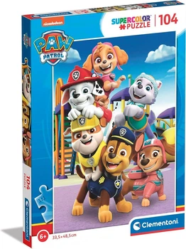 Пазл Clementoni SuperColor "Щенячий патруль (PAW Patrol)" 104 елементи, 33,5×48,5 см, дитячий пазл 6+