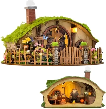 Румбокс Хатина Хобіта Інтер'єрний конструктор The Magic Ring House DIY Roombox Kit SQ-59