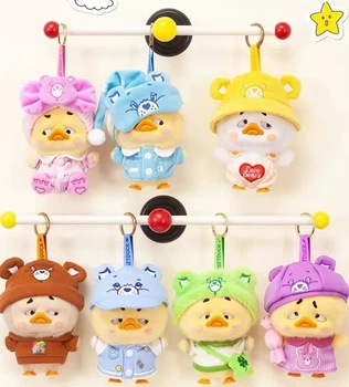 Колекційна м'яка іграшка з кільцем POP TOP 1983toys серії "Upset Duck x Care Bears" - БУДЬ ВЕСЕЛКОЮ (у дисп., в ас.) (AP17183806800C)