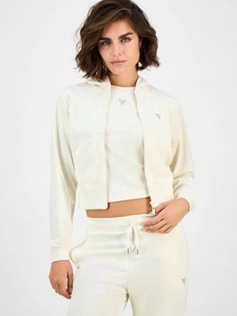 Толстовка на молнии с капюшоном женская Guess 763930179 XS Молочная (1160451456)