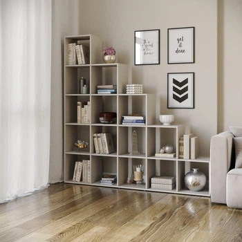 Стеллаж горка, перегородка для комнаты Moreli Stina В1776*Ш1776*Г300 Кашемир