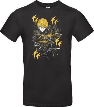 Футболка Чорний з принтом «Genos - One Punch Man II» XXL Чорний (I007657)