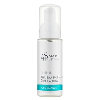 Очищающая пенка для жирной, комбинированной и кожи с акне Smart4Derma Acne Balance AHA-BHA-PHA MOUSSE GENTLE CLEANSE 80мл