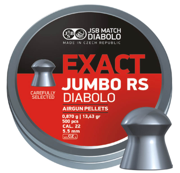 Пули пневм JSB Diablo Exact Jumbo RS 5,52 мм 0,870 гр. (500 шт/уп)