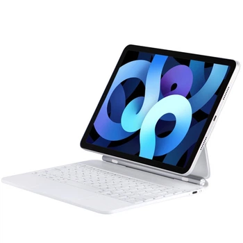 Чохол з Bluetooth - клавіатурою Magic Keyboard для iPad Air 13 2024 / 2025 / 2026 та RGB підсвіткою white