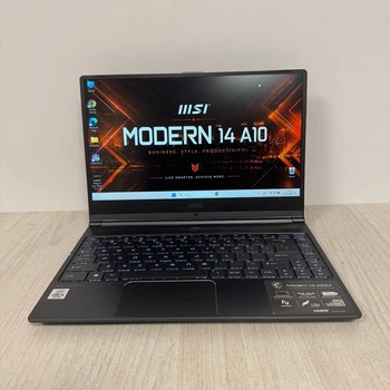Ноутбук MSI Modern 14 A10M / 14" (1920x1080) IPS / Intel Core i5-10210U (4 (8) ядра по 1.6 - 4.2 GHz) / 8 GB DDR4 / 512 GB SSD / Intel UHD Graphics / WebCam б/в