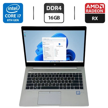 Ультрабук Б-класс HP EliteBook 840 G6 / 14" (1920x1080) IPS / Intel Core i7-8565U (4 (8) ядра по 1.8 - 4.6 GHz) / 16 GB DDR4 / 256 GB SSD / AMD Radeon 550X, 2 GB GDDR5, 64-bit / WebCam / Windows 11 Pro б/у