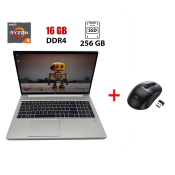 Ноутбук HP ProBook 455 G8 / 15.6" (1920x1080) IPS / AMD Ryzen 5 5600U (6 (12) ядер по 2.3 - 4.2 GHz) / 16 GB DDR4 / 256 GB SSD / AMD Radeon Vega 7 Graphics / WebCam б/у + Подарок Беспроводная мышь HOCO GM28
