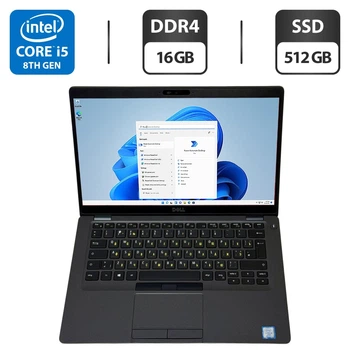 Ультрабук Dell Latitude 5400 / 14" (1920x1080) IPS / Intel Core i5-8365U (4 (8) ядра по 1.6 - 4.1 GHz) / 16 GB DDR4 / 512 GB SSD / Intel UHD Graphics 620 / WebCam / Windows 11 Pro б/у