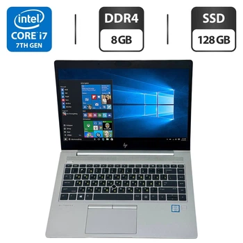 Ультрабук Б-класс HP EliteBook 840 G5 / 14" (1920x1080) IPS / Intel Core i7-7500U (2 (4) ядра по 2.7 - 3.5 GHz) / 8 GB DDR4 / 128 GB SSD / Intel HD Graphics 620 / Windows 10 Pro б/у