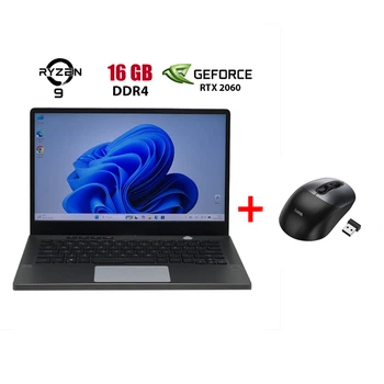 Игровой ноутбук Asus ROG Zephyrus GA401QM / 14" (1920x1080) IPS / AMD Ryzen 9 4900HS (8 (16) ядер по 3.0 - 4.3 GHz) / 16 GB DDR4 / 480 GB SSD / nVidia GeForce RTX 2060 Max-Q, 6 GB GDDR6, 192-bit / WebCam б/у + Подарок Беспроводная мышь HOCO GM28