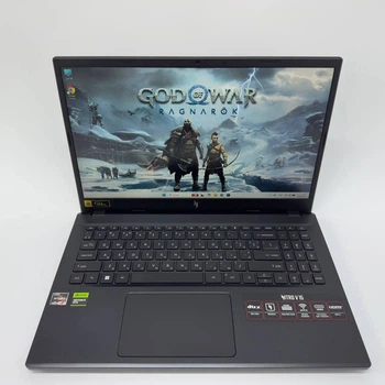 Игровой ноутбук Acer Nitro V 15 (ANV15-41-R914 / 15.6" (1920x1080) IPS / AMD Ryzen 5 7535HS (6 (12) ядер по 3.3 - 4.55 GHz) / 16 GB DDR5 / 512 GB SSD M2 NVMe / nVidia GeForce RTX 2050, 4 GB GDDR6, 64-bit / WebCam б/у + Подарок Мышка и коврик