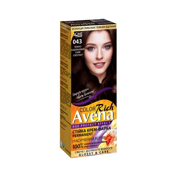 Крем-фарба для волосся Рябіна Avena 043 Темно-каштановий