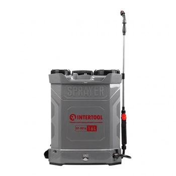 Обприскувач акумуляторний ранцевий 16 л, 3.1 л/хв, батарея 12 В/8 Аг INTERTOOL DT-9016