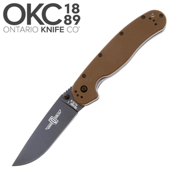 Ніж складаний Ontario Knife RAT I Coyote brown