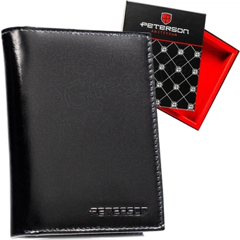 Чоловічий шкіряний гаманець Peterson PTN N4-NGV Чорний