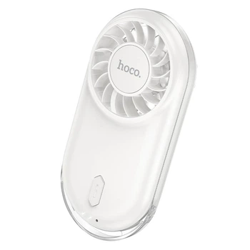 Портативний міні вентилятор Hoco HX611 ultra-thin pocket fan 3 Levels Milky white
