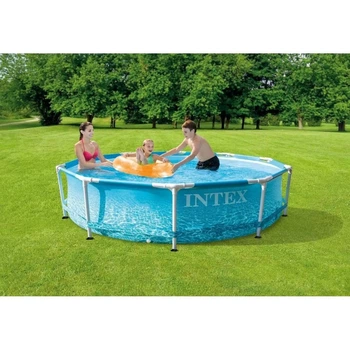 Каркасний круглий басейн Intex 28206 305×76 см 4485 л сімейний басейн для дачі (02k12p082)