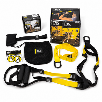 Петлі TRX PRO Pack-2 (P2) (підвісні тренувальні петлі, Довжина 110-230 см, Ширина строп 3,8 см, Максимальна вага 160 кг, Жовто-чорний