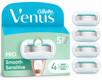 Сменные кассеты Gillette Venus Pro Smooth Sensitive 4 шт