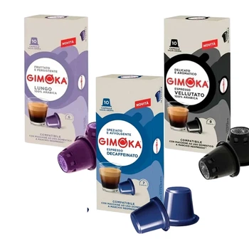 Набор кофе в капсулах 3 вида Nespresso Gimoka Мягкий вкус и арабика 30 шт