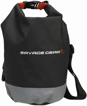 Гермосумка Savage Gear Waterproof Rollup Bag 37 100% водонепроникна PVC 500D для риболовлі Black/grey