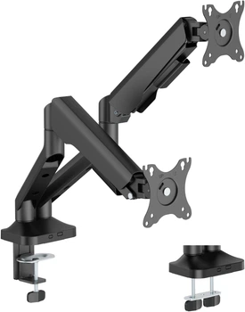Настольное крепление для двух мониторов OfficePro MA442B с пружиной 17-35" 2~12 кг Black