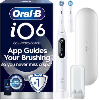 Електрична зубна щітка Oral-B iO6 White + Brush Head + TC