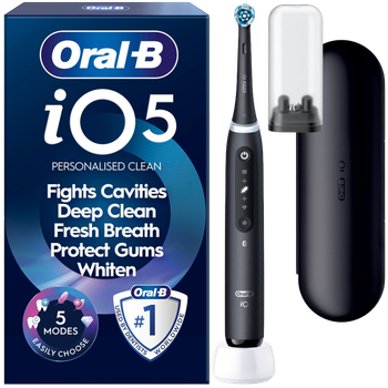 Електрична зубна щітка Oral-B iO5 Black + Brush Head + TC
