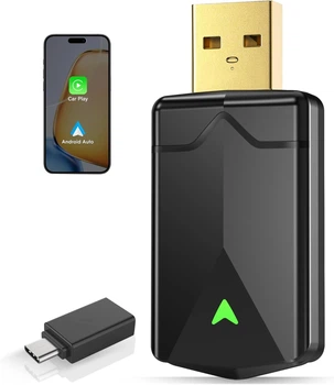 Беспроводной адаптер 2-в-1 CarPlay и Android Auto ZOUHOE (5.8GHz Wi-Fi, BT 5.3)