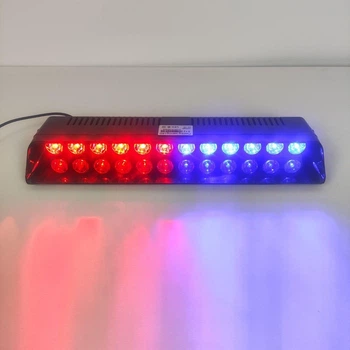 Проблесковый стробоскоп 12 LED под стекло красно-синий мигалка.
