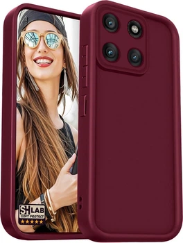 Матовий силіконовий чохол SHLab SoftProtect Motorola Edge 60 Pro Wine (45196-42)