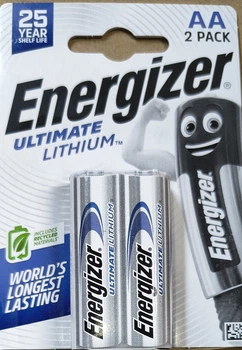 Батарейки Energizer Ultimate AA LR6 Lithium 2 шт.