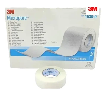 Пластырь 3М Micropore на нетканой основе 1.25 см × 9,1 м, медицинская фиксирующая лента