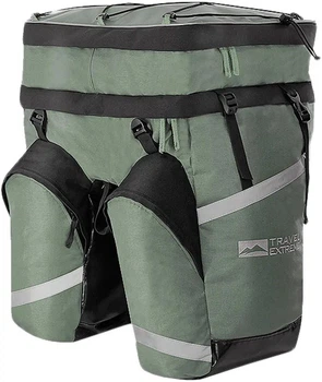 Велосипедный рюкзак Travel Extreme TE Mono 60 Cordura багажник светоотражающие полоски водонепроницаемое дно Ggray