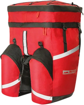 Велосипедный рюкзак Travel Extreme TE Mono 75 Cordura на багажник со светоотражающими полосками Red