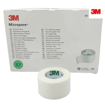 Пластырь 3М Micropore на нетканой основе 2,5 см × 5 м, медицинская фиксирующая лента