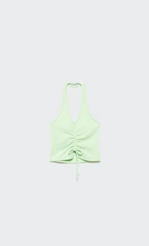 Топ Stradivarius блідо-салатовий GRKDD680 M