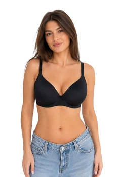 Бюстгальтер жіночий чорного кольору чашка D Fashion розмір 105D (216567)