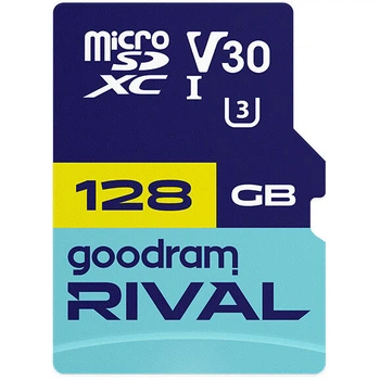 Карта пам'яті microSD 128GB GOODRAM Rival UHS-I/U3 Class 10 + SD-adapter (GGSM3AA-1280R12)