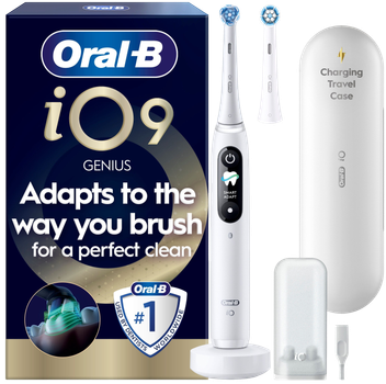 Електрична зубна щітка Oral-B iO9 White + Brush Head + TC