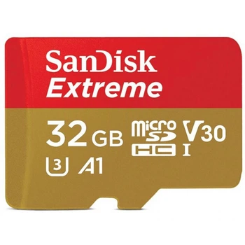 Карта памяти SanDisk 32GB microSD class 10 UHS-I U3 V30 A1 Extreme (SDSQXAF-032G-GN6MN) (347278)