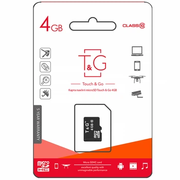 Карта пам'яті T&G microSDHC Class 10 - 4GB (без адаптера) (Чорний) (257665)