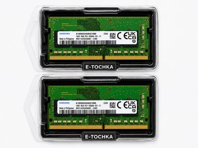 Комплект оперативної пам'яті для ноутбука Samsung 32GB (2x16GB) DDR4 3200MHz SO-DIMM 1Rx8 (M471A2G43AB2-CWE)